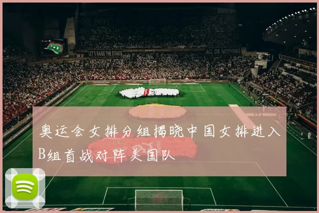 奥运会女排分组揭晓中国女排进入B组首战对阵美国队